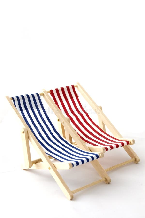 Beach chairs isolated