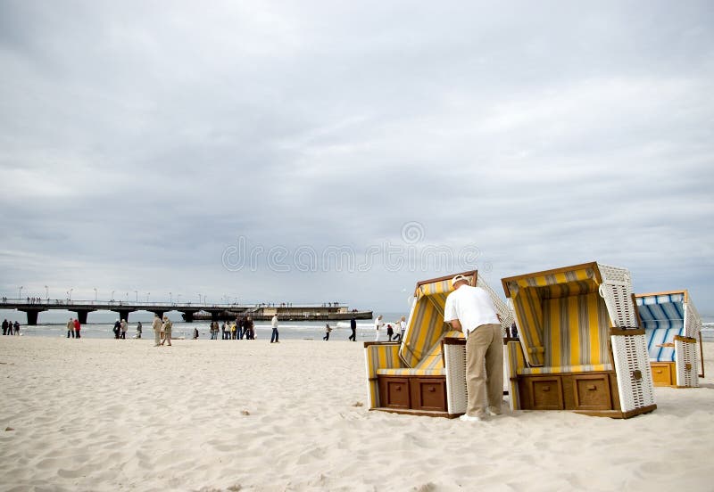 Beach chairs ready. stock image Beach chairs ready. stock image