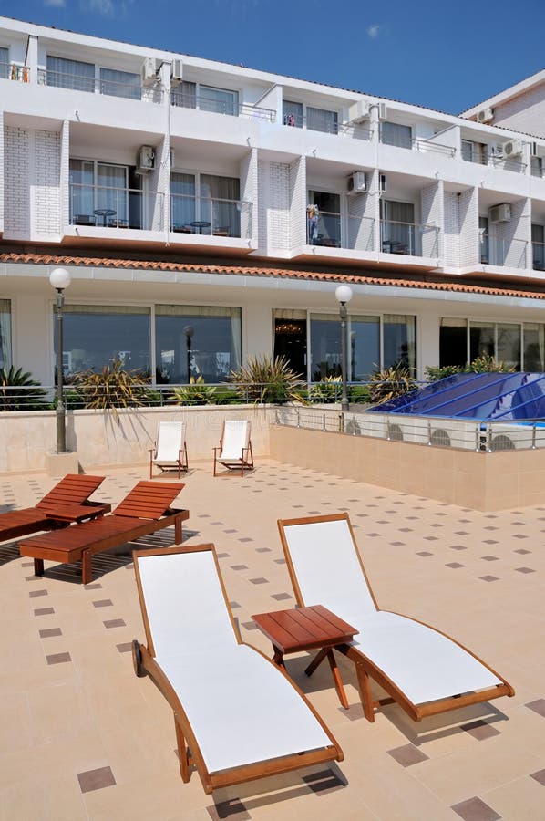 Beach chairs at resort stock photo. Image of comfortable 20296550