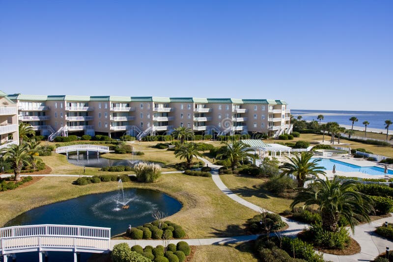 Beach Condos and Fountains