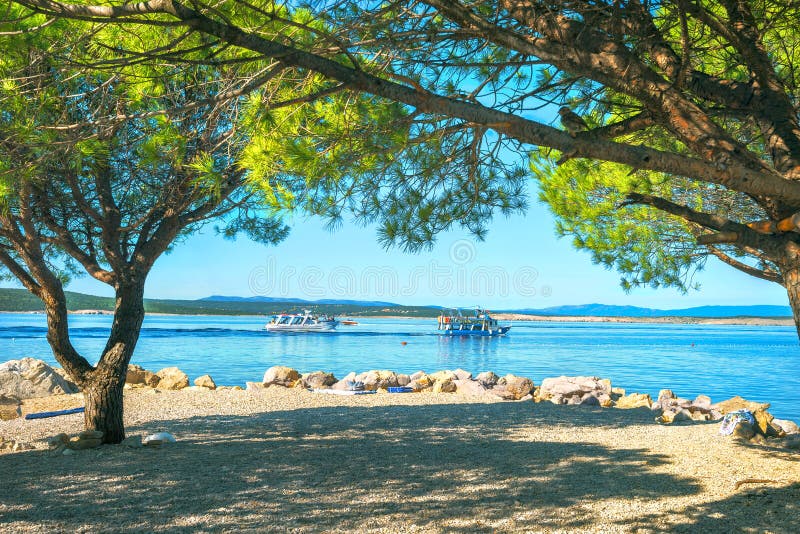 Beach in Crikvenica town. Kvarner bay, Croatia stock photos Beach in Crikvenica town. Kvarner bay, Croatia stock photos