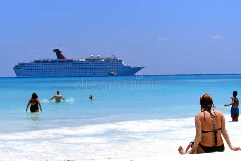 Beach and Cruise Ship