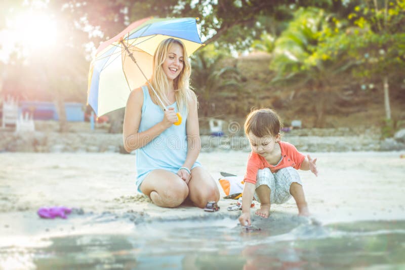 Beach games stock image