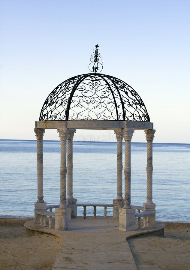 Beach gazebo stock image. Image of landscape, seascape 29300215