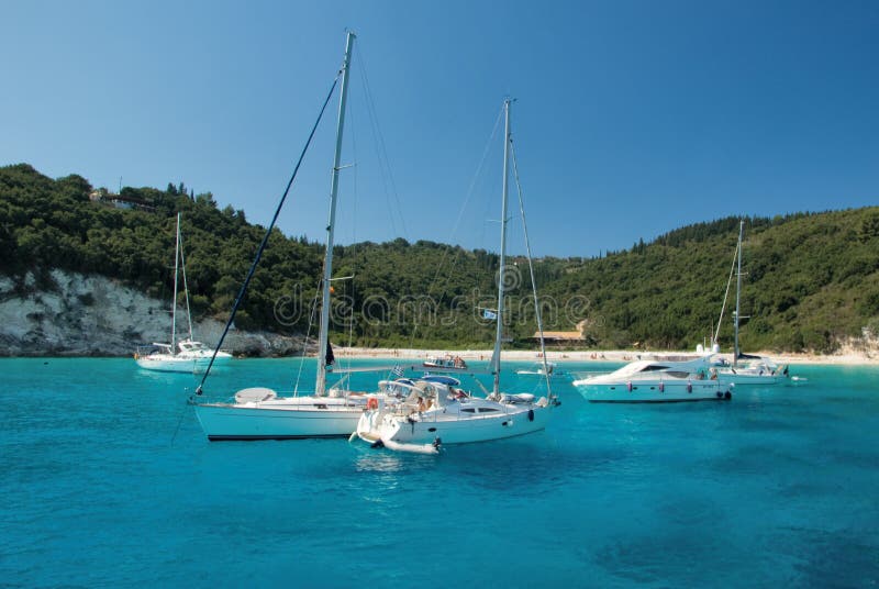 Beach in Greece royalty free stock photos