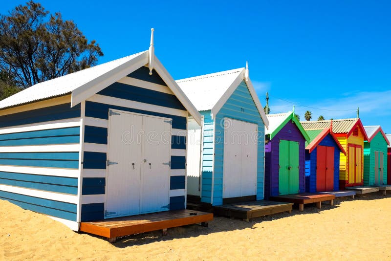 Beach House in Brighton Beach Stock Photo Image of color, attractive