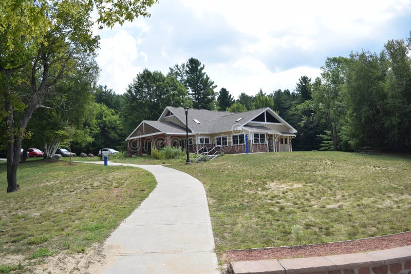 The Beach House at Higley Flow State Park, NY Stock Image Image of