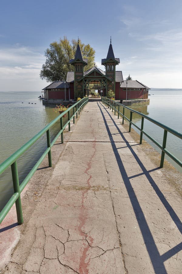 Beach House on Lake Balaton, Keszthely, Hungary. Stock Image Image of