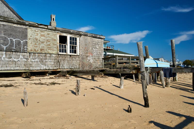 Beach House at Provincetown, Cape Cod, Massachusetts Stock Photo