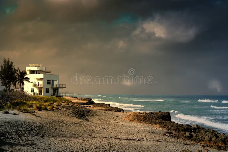 Beach house at storms end