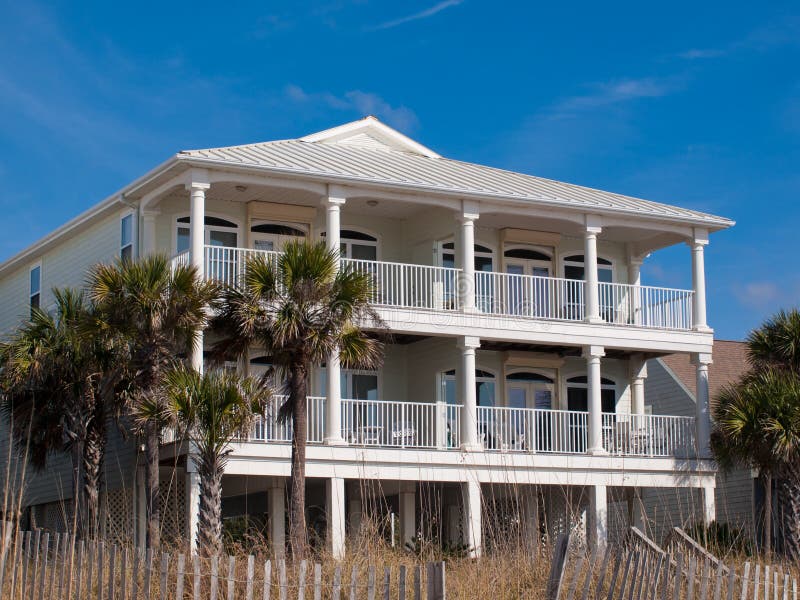 Beach Houses stock image. Image of roof, structure, blue 23461239