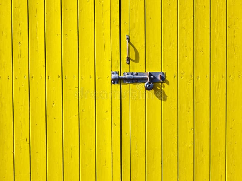 Beach hut door stock photo. Image of summer, wooden, padlocked 31035190