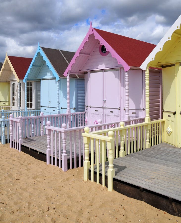 Beach huts stock photo. Image of beach, cabins, leisure - 6029032