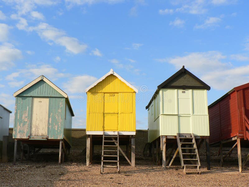 Beach Huts stock image. Image of colorful, holiday, exterior 929387