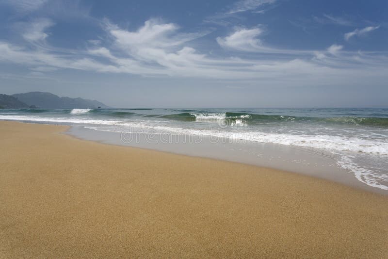Beach on the island of Corfu, Greece royalty free stock image