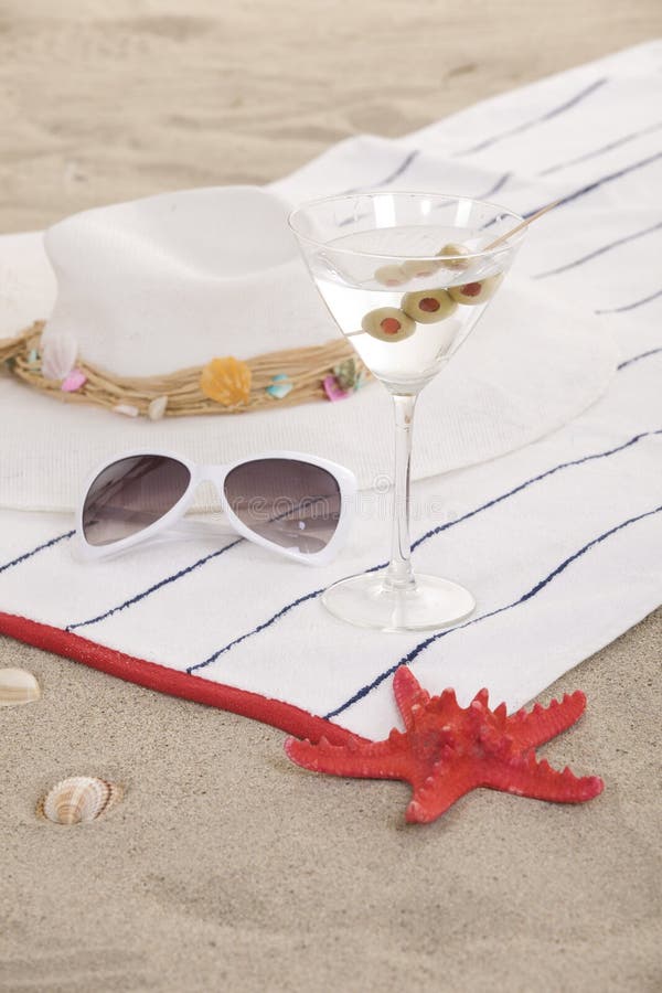 Beach Items on Sand for Fun Summer Stock Image Image of colorful