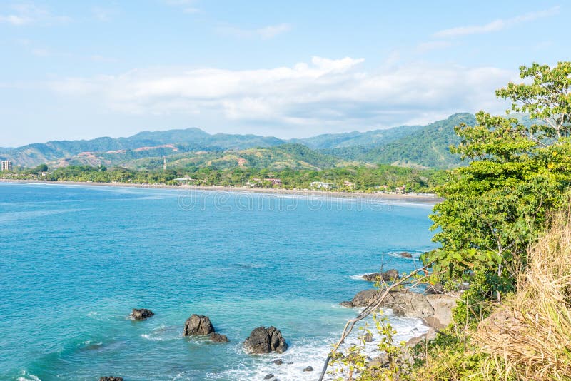 Beach Jaco Pacific Coast of Costa Rica Stock Image Image of blue