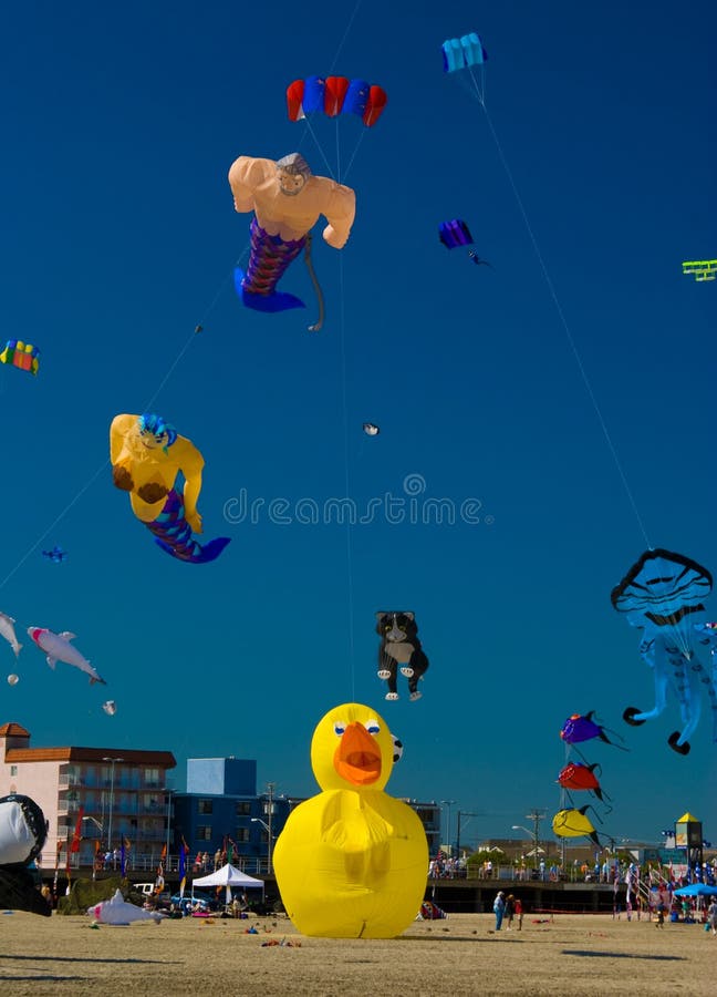 Beach Kite Festival stock image. Image of black, color 5414043