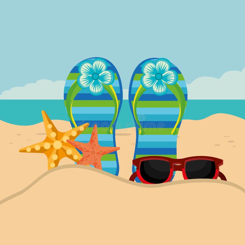 Flip Flops Clipart Stock Illustrations – 305 Flip Flops Clipart Stock ...