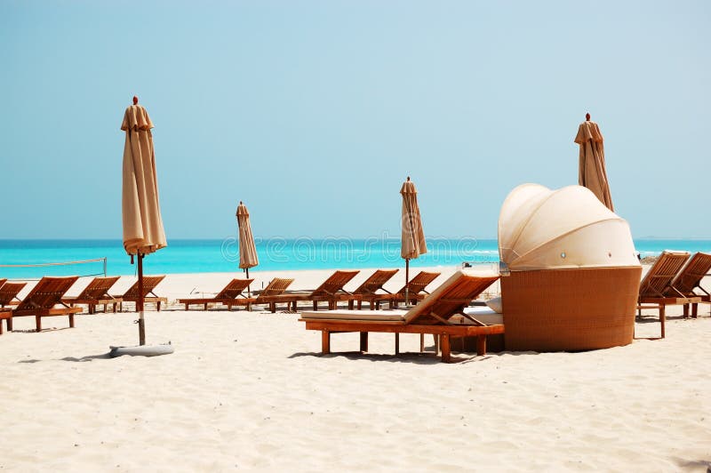 Beach of the luxury hotel