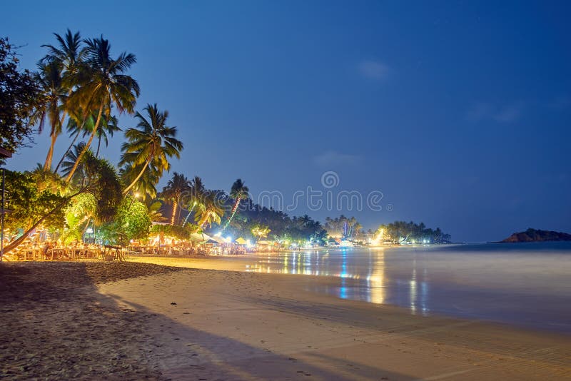 Beach at Night in Sri Lanka Stock Photo - Image of ocean, food: 130443026