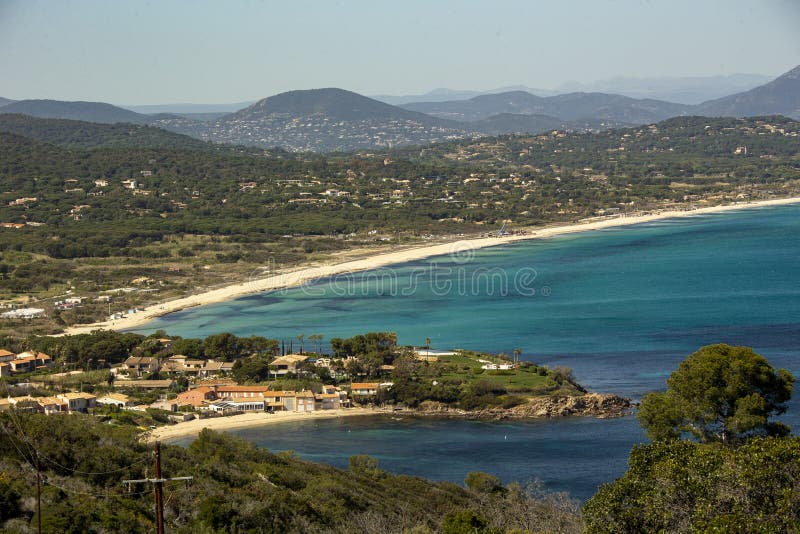 The beach of Pampelonne in Ramatuelle near Saint-Tropez