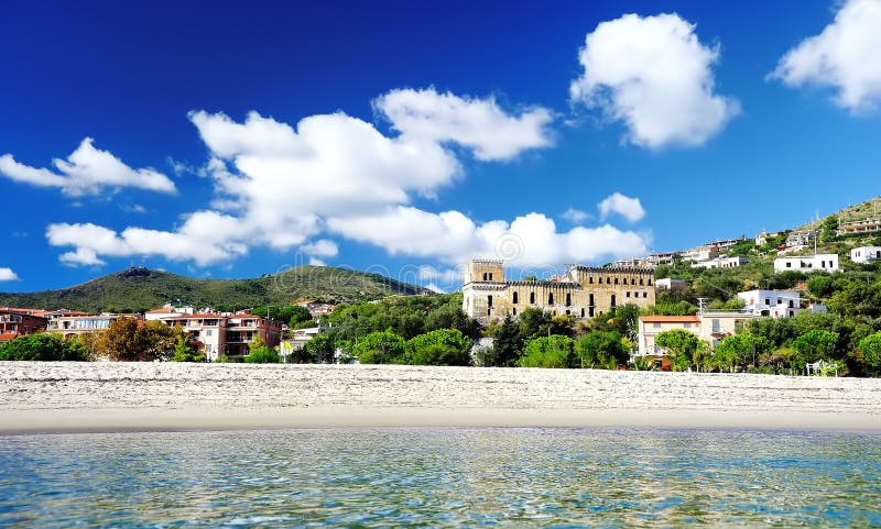 Beach And Port Of Marina Di Camerota, Italy Stock Image - Image of ...