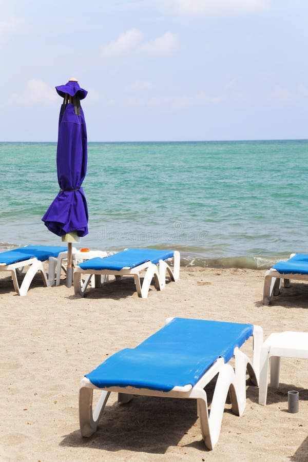 Beach Relaxation, Bali, Indonesia Stock Image - Image of chairs