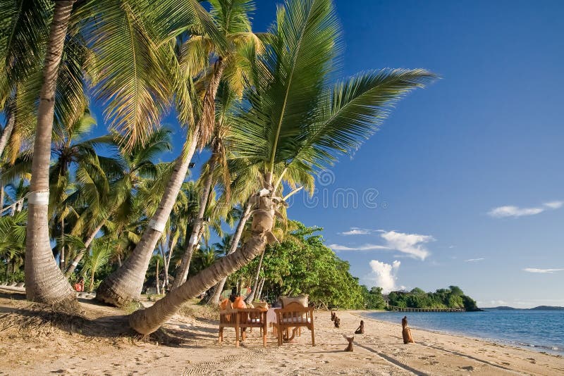 Pláž a letovisko v Nosy Být Madagaskar.