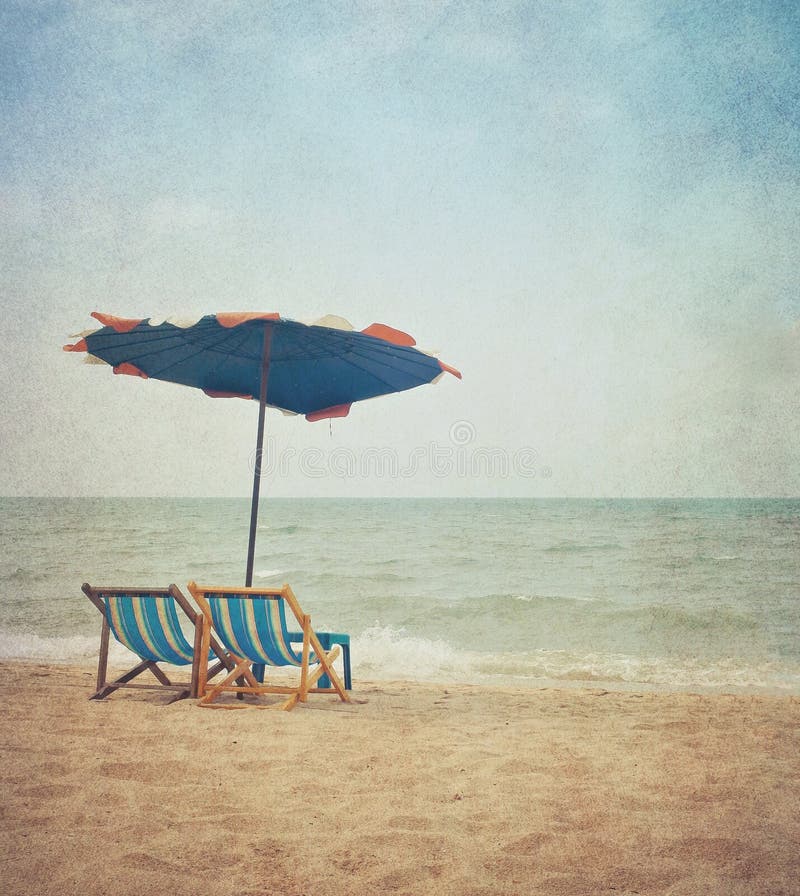 Beach in retro style