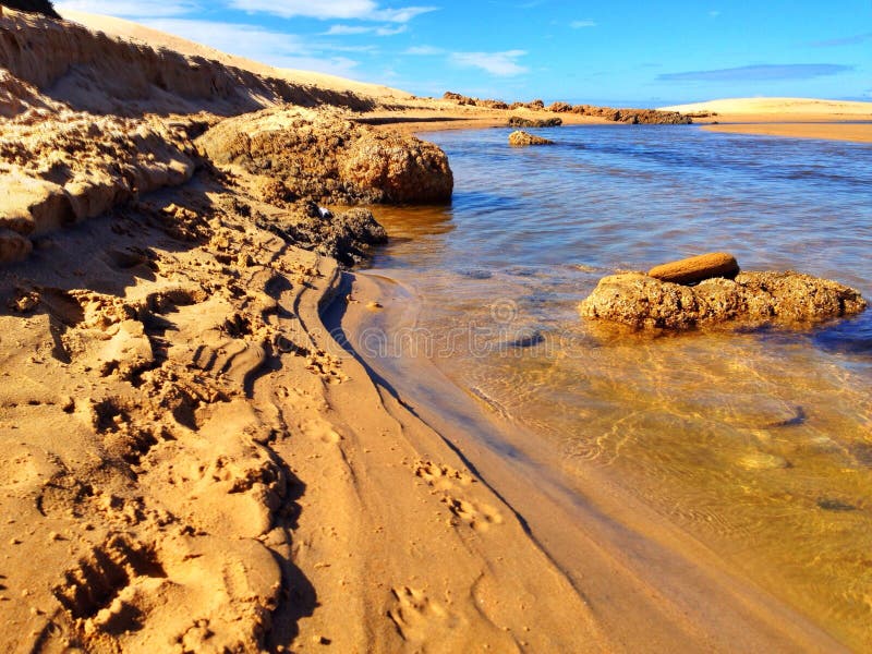 Beach River stock photo. Image of flowing, beach, river 56426306