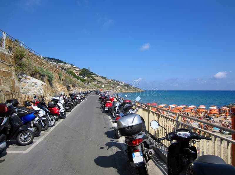Beach in San Remo stock image. Image of italy, nature 26077769