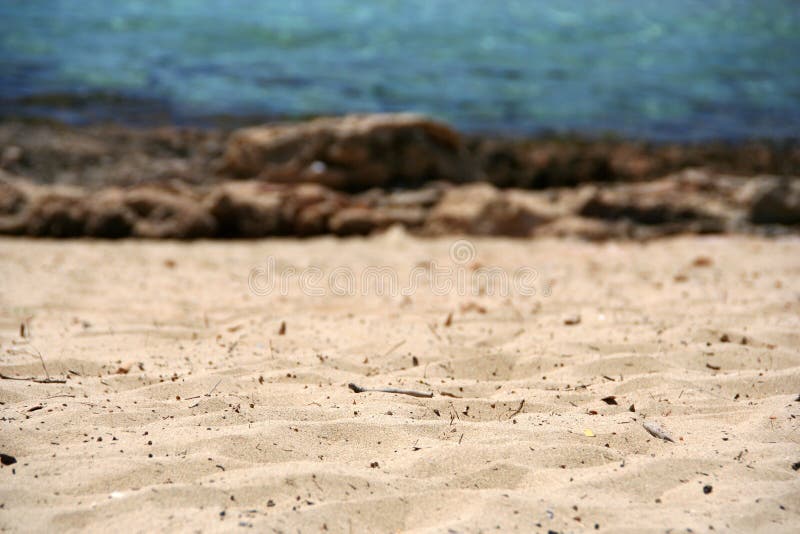 A shallow depth of field shot of beach sand