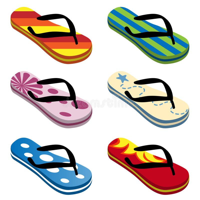 Beach sandals vector stock vector. Illustration of flop - 9922617