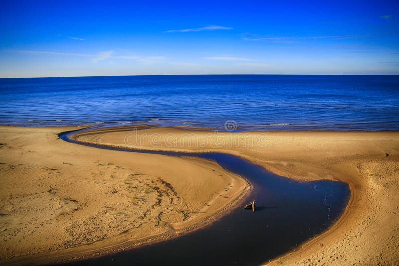 The beach in Saulkrasti, Latvia