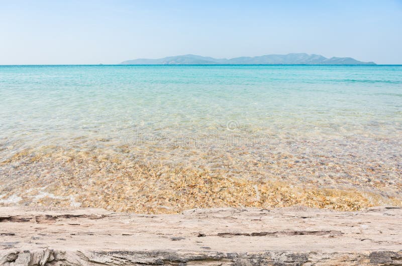 Beach Scene With Wooden Floor