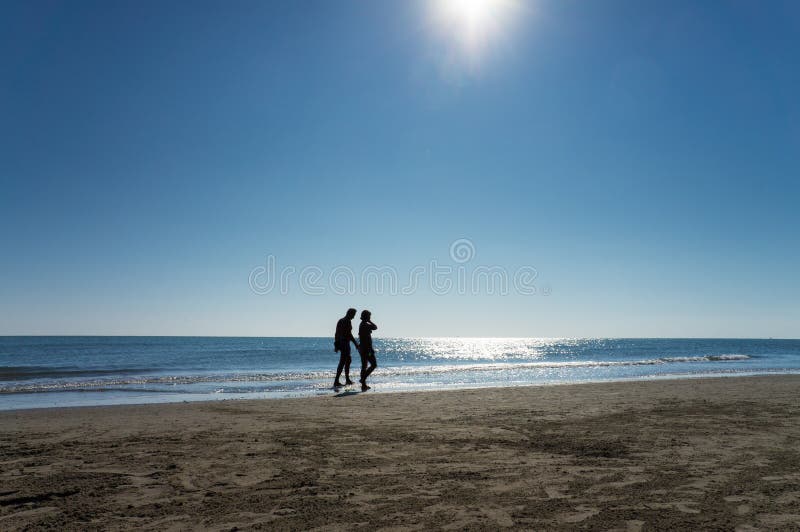 Beach and sea with people