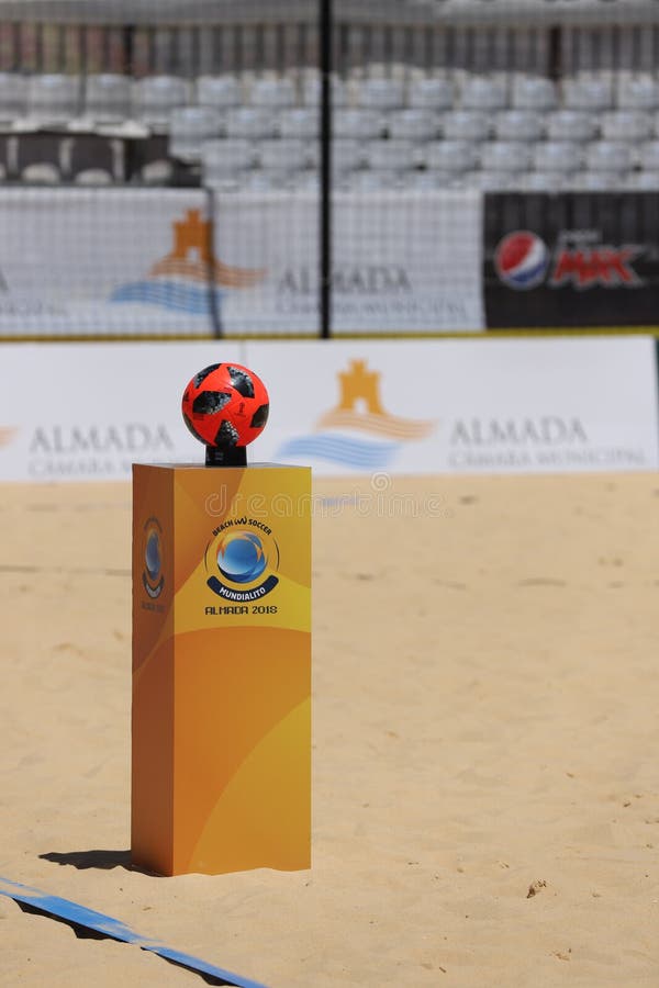 BEACH SOCCER - MUNDIALITO OFFICIAL BALL royalty free stock photos BEACH SOCCER - MUNDIALITO OFFICIAL BALL royalty free stock photos