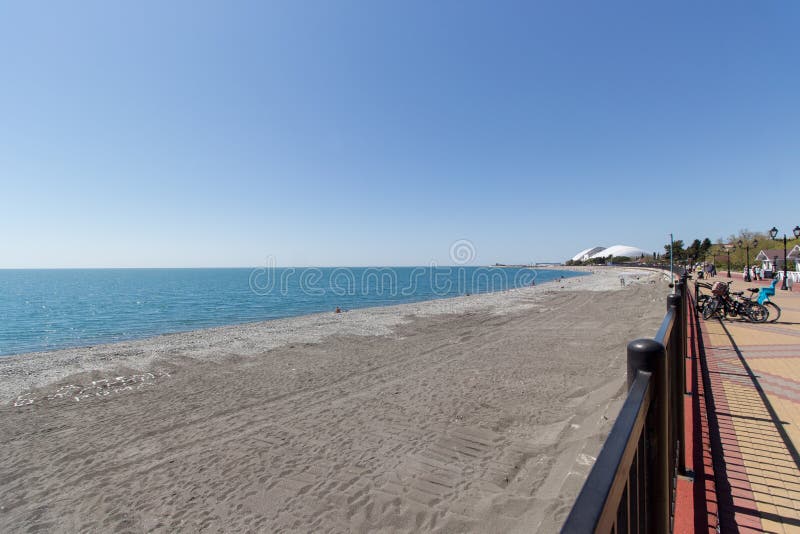 Beach in Sochi in the Spring Editorial Image - Image of space, holiday ...