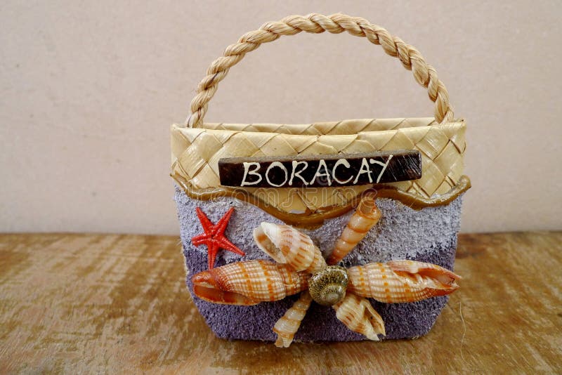 Beach Souvenir stock image. Image of violet, brown, boracay 12761371