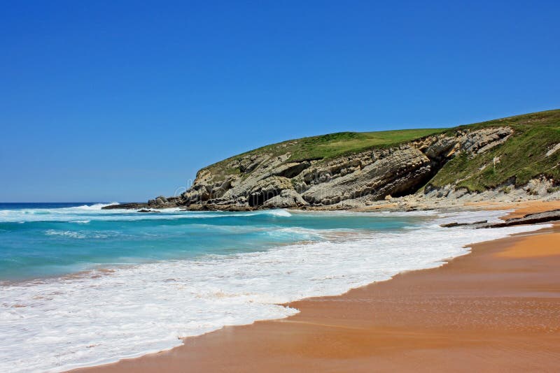 Perfect White Beach, Spain stock image. Image of colorful ...