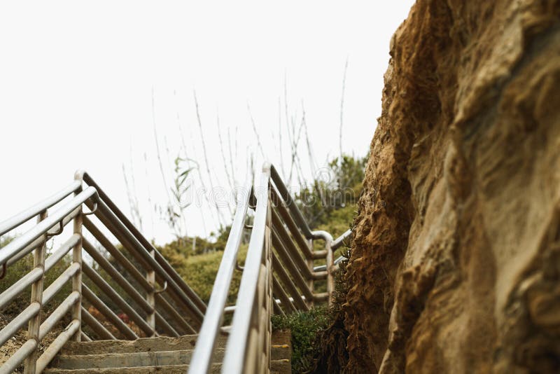 Beach stair at Sunset Cliffs Natural Park, San Diego. stock photos Beach stair at Sunset Cliffs Natural Park, San Diego. stock photos