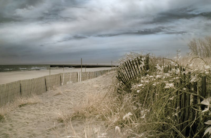 Beach with Stormy Skies