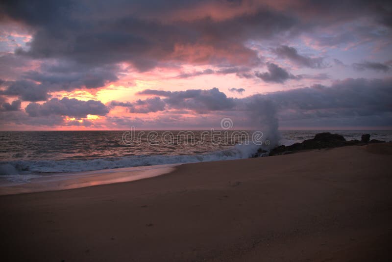 Beach Sunset in Sumbe, Angola Stock Image Image of ocean, blue 134991315