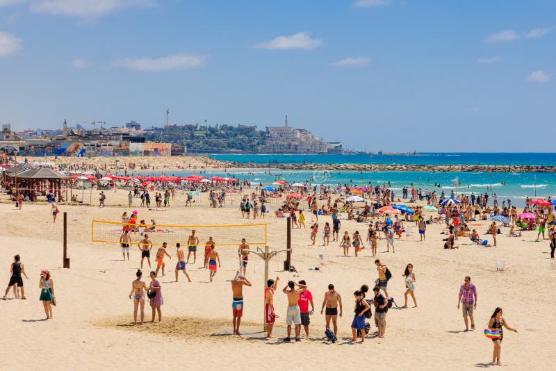 The beach of Tel-Aviv and Jaffa royalty free stock image The beach of Tel-Aviv and Jaffa royalty free stock image