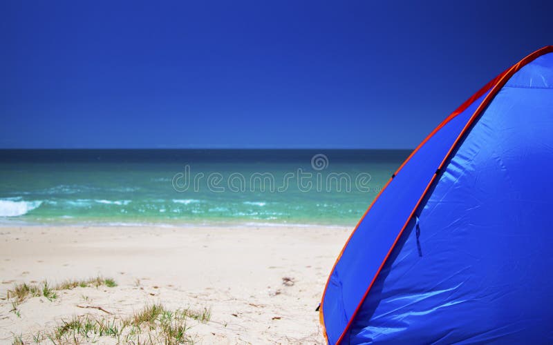 Woman in Bikini on the Beach in a Tent Stock Image Image of concept