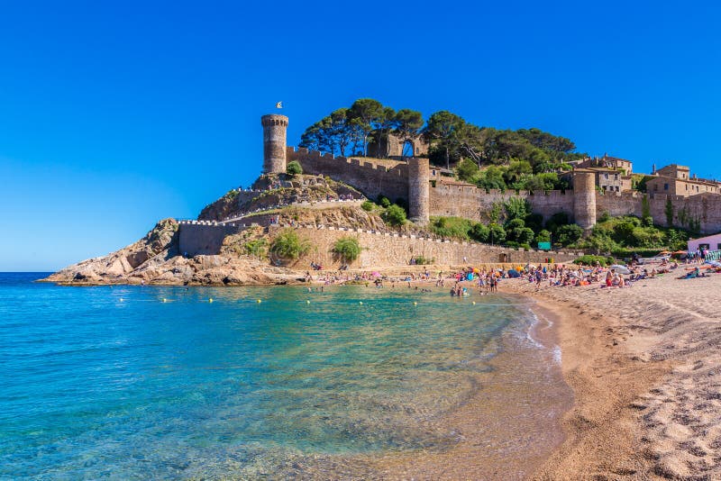 Beach at Tossa de Mar and fortress