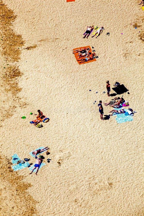 Beach with Tourists in Summer Editorial Photo - Image of holiday ...