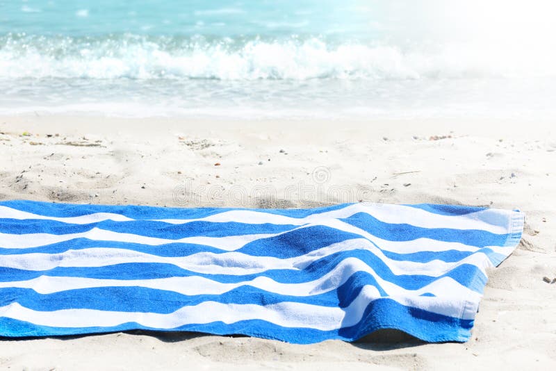 beach towel on sand