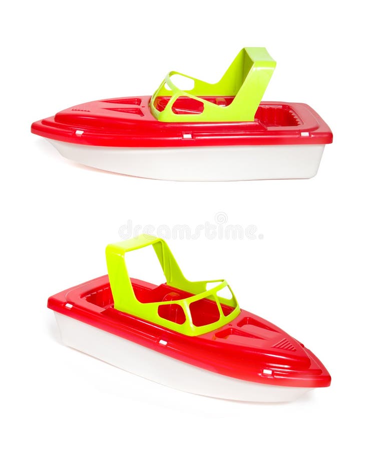 Beach Toy Speedboat isolated on a white background